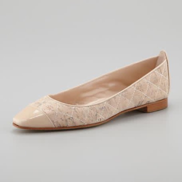 Manolo Blahnik Giunglaca Quilted Cork Cap-Toe